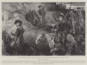 The Chinese Question, Amoor Cossacks on the March through Manchuria to Port Arthur by Paul Frenzeny